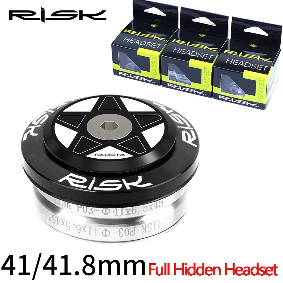 Riskovacia cesta vstavaná v skrytej náhlavnej súprave pre bicykle pre 41 mm/41,8 mm/42 mm trubice s 28,6 mm priamymi rúrkovými vidlicami