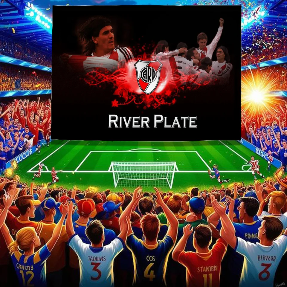 River Plate futbalové logo logo Motocykel Pirát Pirát Pirát vonkajšie dekorácie 4. júla dekorácie Domáce dekorácie svetové vlajky