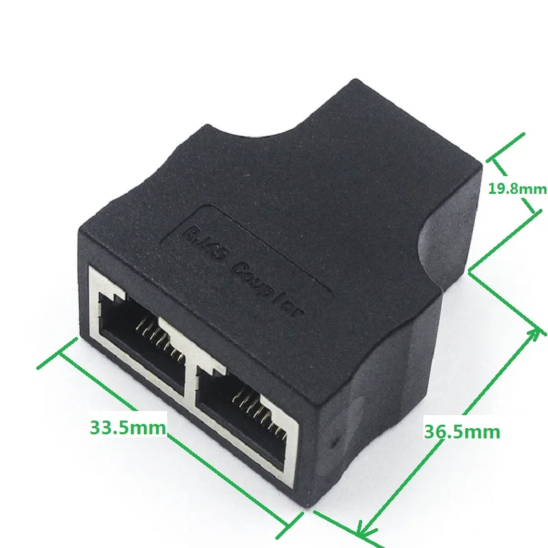 RJ45 1 až 2 spôsoby Ethernet LAN Sieťový splitter Double Adapter Ports COUPLER CONEKTOR Adapter Adapter Plug Conector Adapter