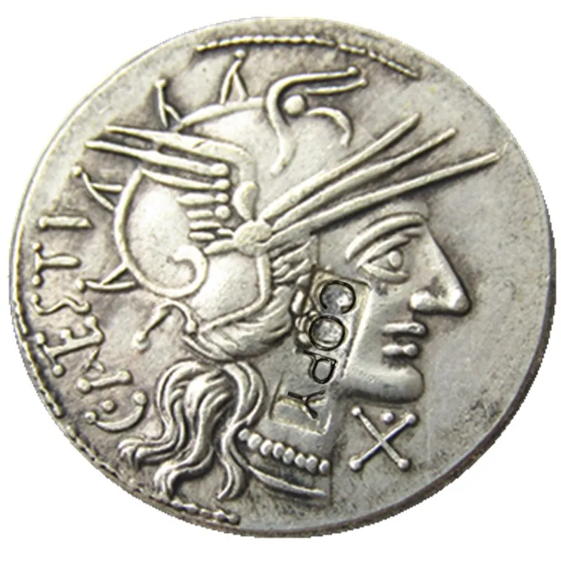 RM (24) Rímsky staroveký rímsky Denarius -146 Striebro pokovované kopírovacie mince