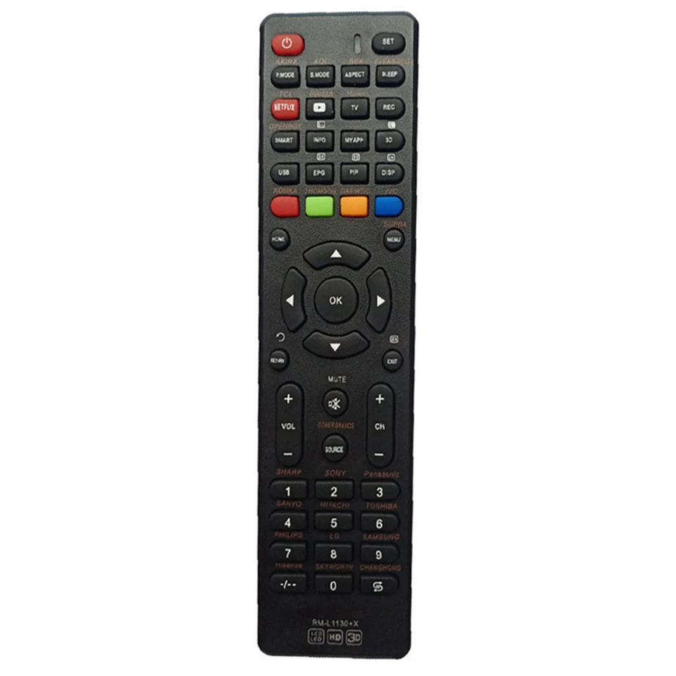 RM-L1130 +X TV diaľkové ovládanie Universal pre Akira AOC BBK Elenbreg Prima Openbox Thomson Daewoo JVC Smart TV