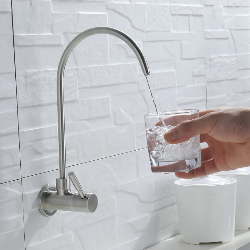 Ro faucet SUS304 z nehrdzavejúcej ocele bez kohútika Faucet Filter Plaged Revers Osmosis Filtre pitie kohútika 1/4 palca kefovaný nikel