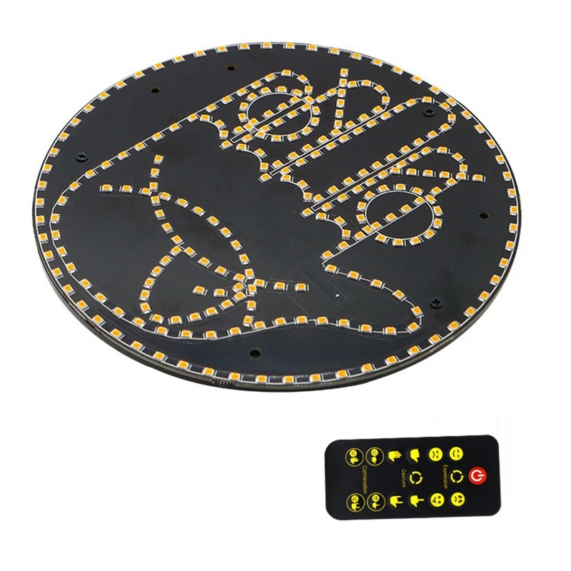 Road Mate Hand, 4 Emojis a 4 gestá prstom blikanie auta Ručné svetlo s diaľkovým, vtipným nápisom LED pre auto pre auto