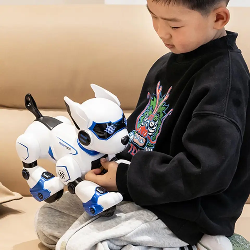 Robot pre deti robotický psí hračky s hlasovým príkazom dotyk senzorov pre deti vzdelávacie diaľkové ovládanie domáce zvieratá 2.4 GHz