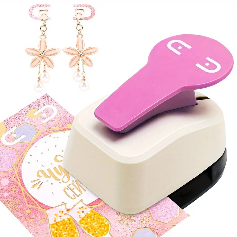 Robustná náušnica Dierovacia karta Punch DIY DIY DISHING STRESSER SCRABBOOK Punching Punch Perforátor School Office Supplies