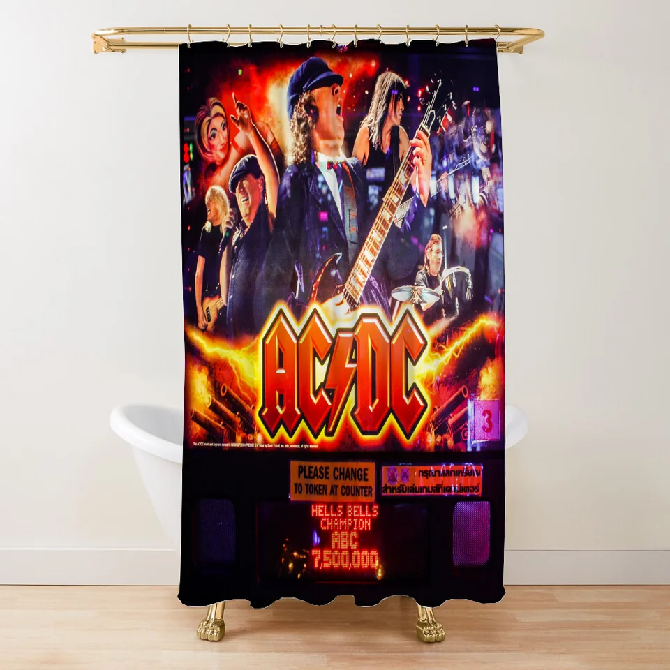 Rock-ACDC záclony v kúpeľni