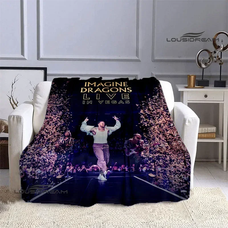 Rock Band Imagine Dragons Vytlačená prikrývka flanel teplé prikrývky posteľné obloženia mäkké a pohodlné prikrývky narodeniny darček