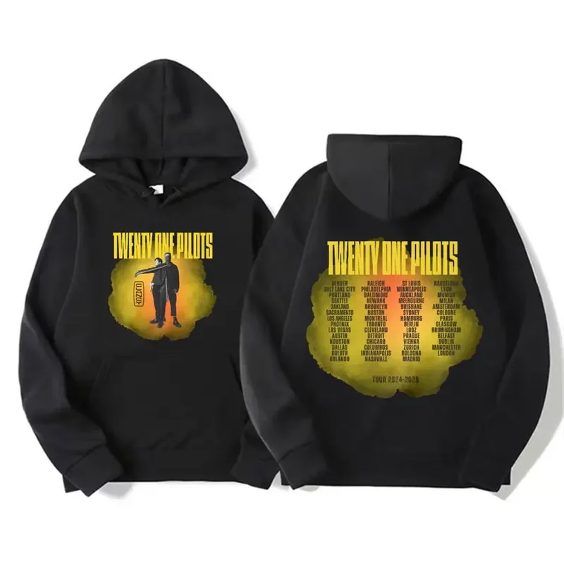 Rock Band Twenty One Pilots Hoodies The Clancy World Tour 2024 Mikina muži módne hip hop nadrozmerné kapucňu unisex streetwear