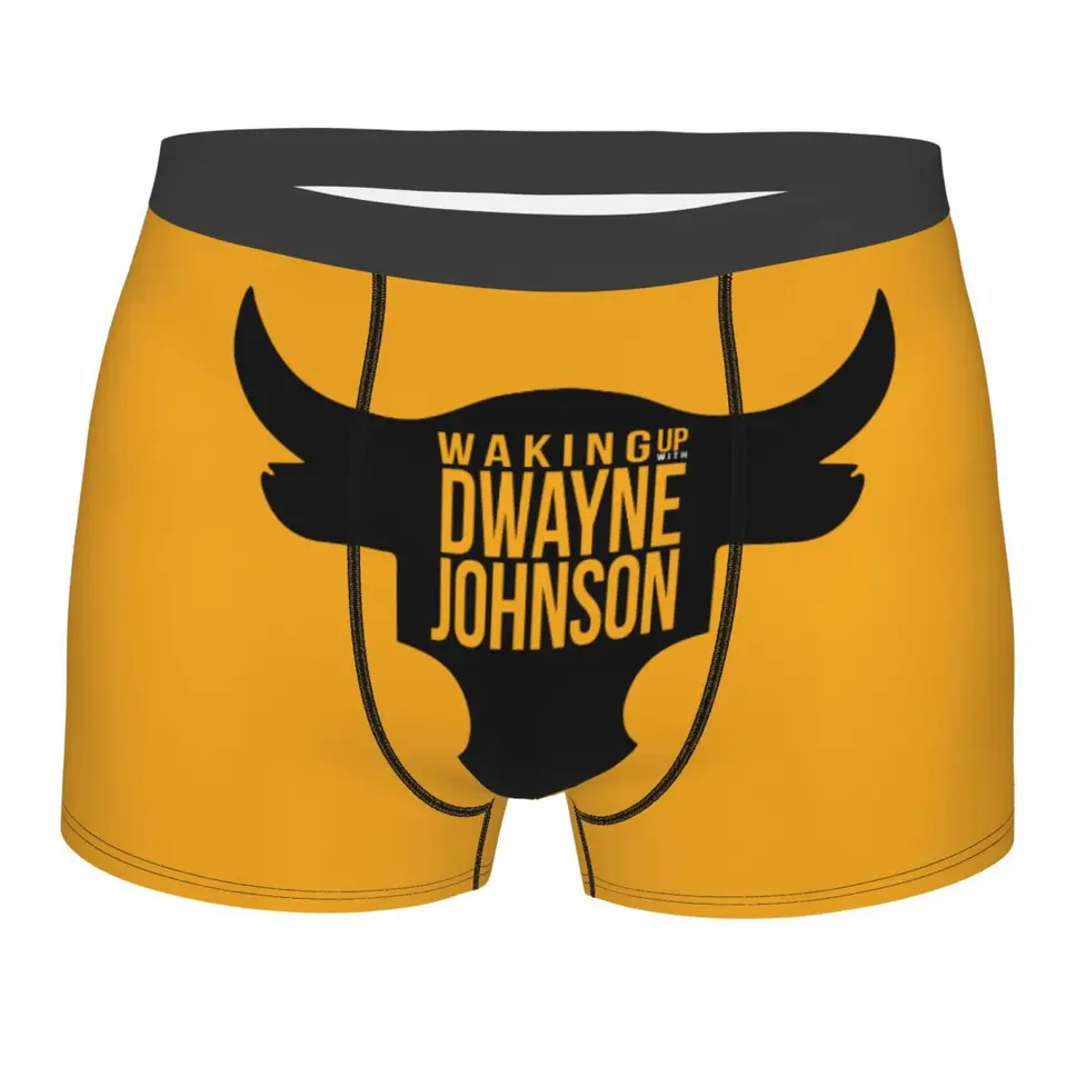 Rock Dwayne Underwear Male tlač prispôsobený Johnson Bull Boxer Shorts nohavičky nohavičky Soft