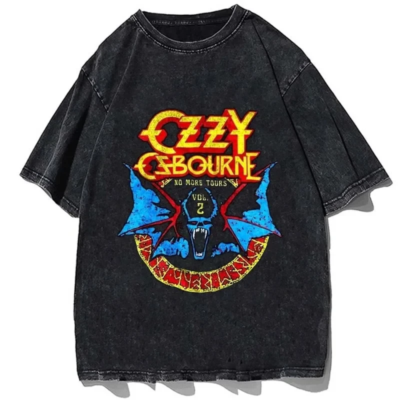 Rock Ozzy Osbourne Graphic T Tirtle Fashion Men Cotton Novinka Tričko Čierne krátke rukávy Tops letné nadmerné tričko Streetwear Tshirt