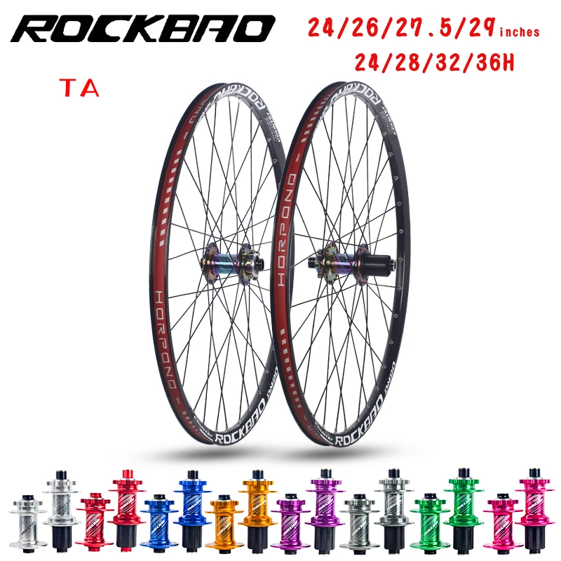 Rockbao Mountain Bike Wheelset 24/26/27,5/29 palca Disk Brzdenie zliatiny 4BARINGS 7-12Speed ​​thru nápravy MTB bicykel