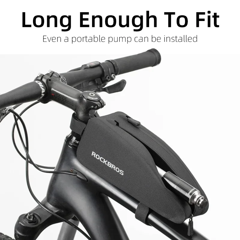Rockbros Bicycle Bag Rain -odolný horný predný rúrka Veľká kapacita Nylon Ultraght Prenosná prenosná Doube Zipper vreckový príslušenstvo