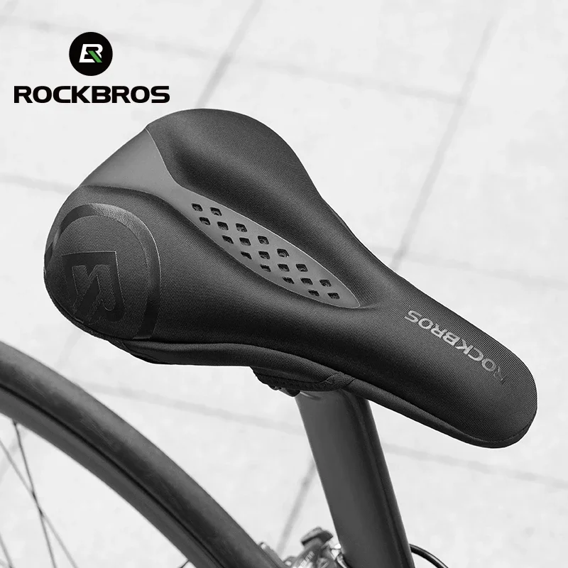 Rockbros Bicycle Saddle Cover Cover Liquid Silikone Gél Priedušné sedadlo Soft Zhryznutý MTB Shock -odolný vankúš na cyklistické príslušenstvo
