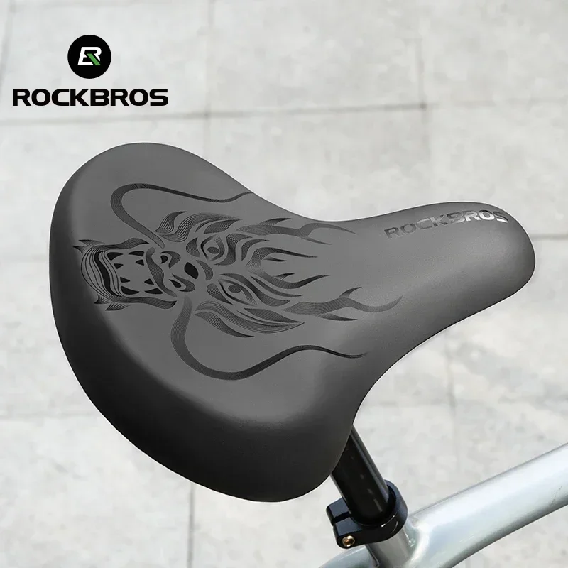 Rockbros Bicycle Saddle Cushion PVC kožený povrch priedušný bicykel sedlo silikónový vankúš na bicykli cyklistické sedadla, ktoré absorbuje vankúš na náraz