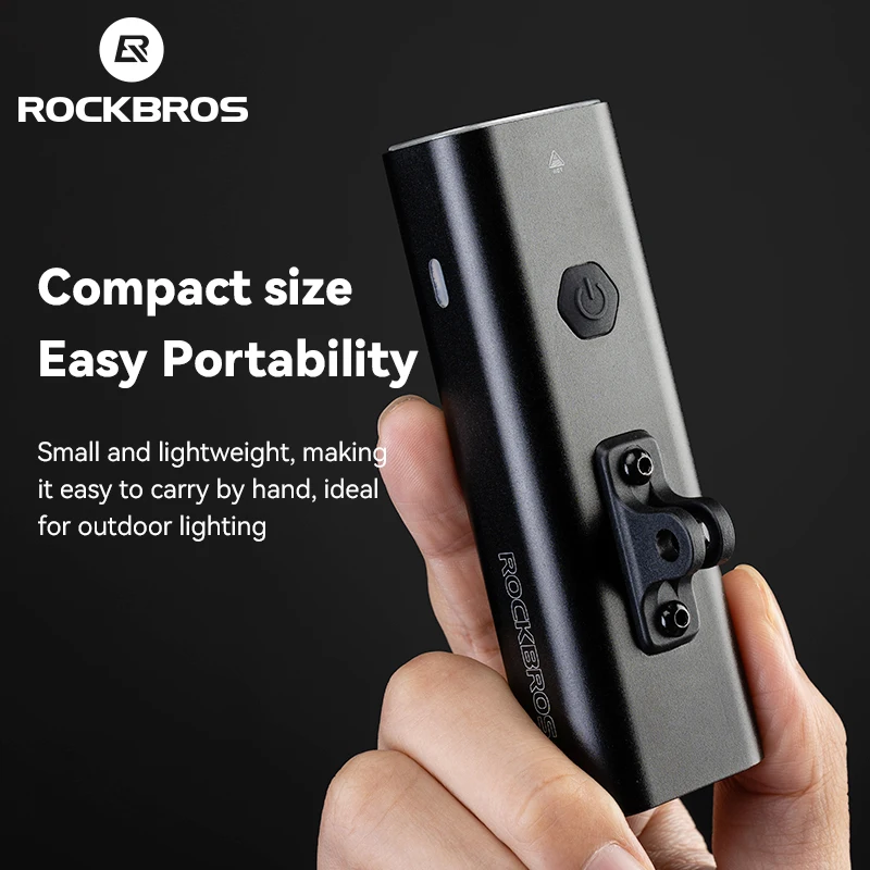 Rockbros Bike Front Light IPX6 Type-C Nabíjateľný bicykel Bicykel Závesné svetlom LED baterky 400/800 lm hliník
