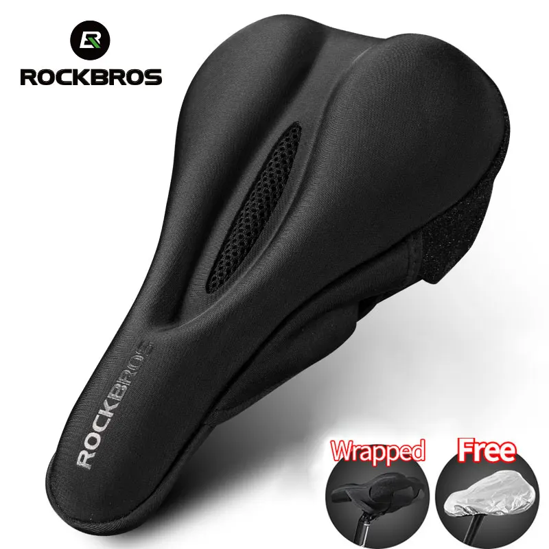 Rockbros Bike Saddle Cover Cover MTB Road Ochranta vankúša Cashion Cover Dutiny Priedušné silikónové bicykle Saddle Cover Cycling diely