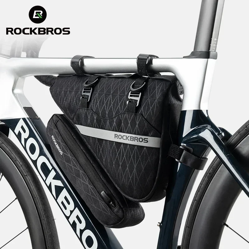 Rockbros Combinate Bike Triangle Triangle vrecko na prednú trubicu veľkú kapacitu MTB Rám s reflexným bicyklom príslušenstva