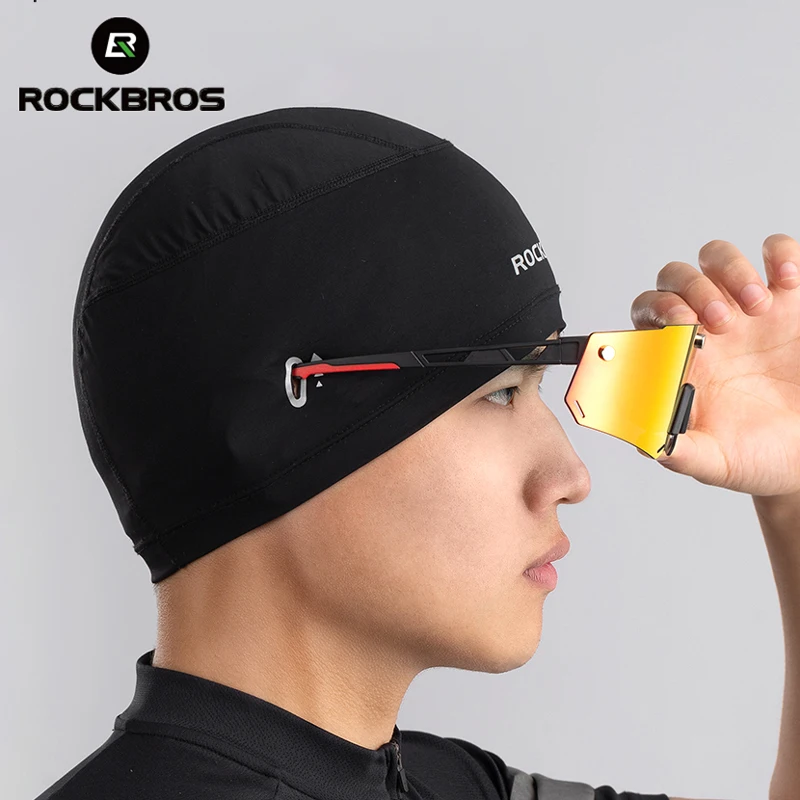Rockbros cyklovanie žien pánska čiapka baraklava s okuliarmi otvory anti-UV s vysokou elasticitou priedušná reflexná bandana cyklovací klobúk