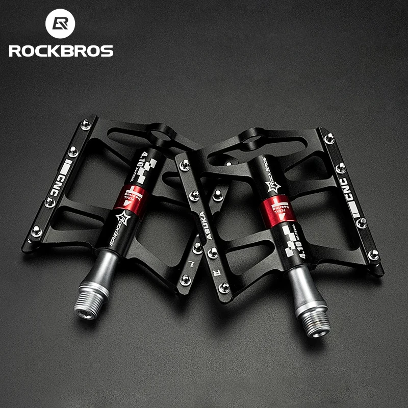 Rockbros Mountain Bike Bicykle Pedály Cyklovanie ultralight hliníkovej zliatiny 4 ložiská MTB pedále Bicicleta Bike Pedále ploché BMX