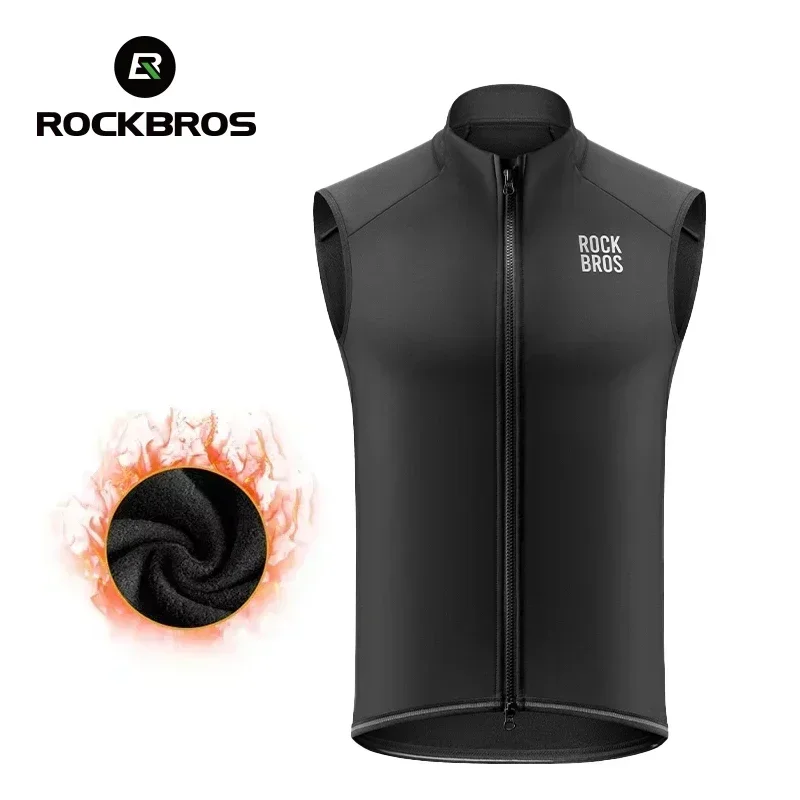 Rockbros zimná cyklistická vesta ľahký veterný fleece teplá vesta pre mužov Ženy Vonkajšie športové tepelné oblečenie Runring