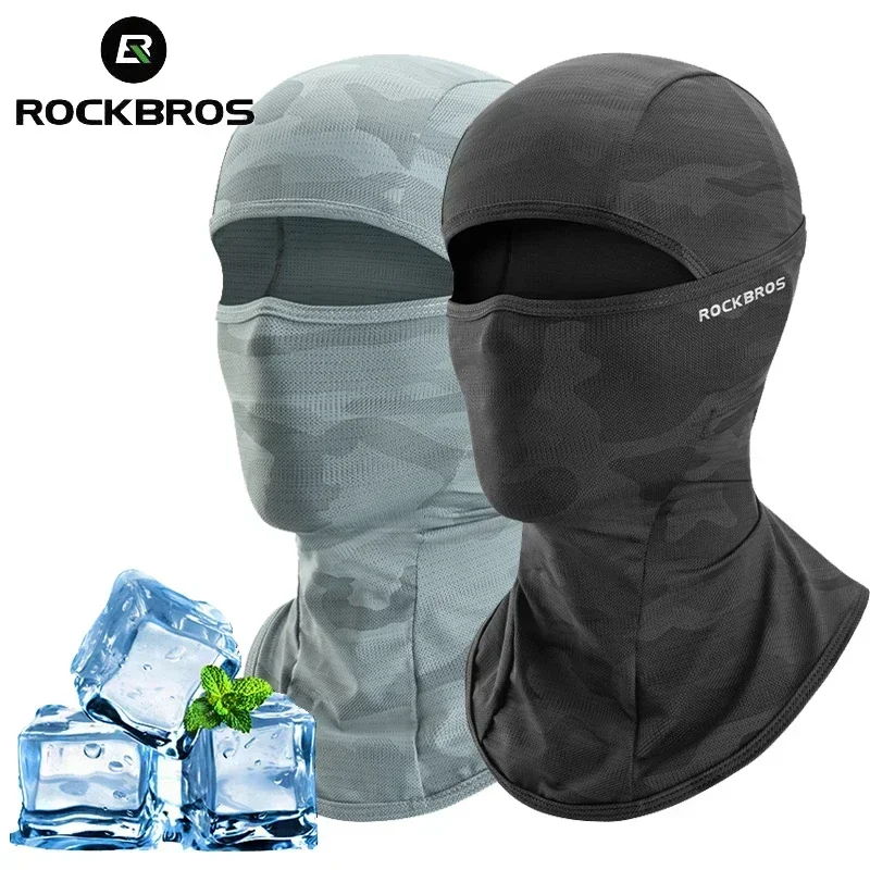 Rockbros Ženy Pánske slnečné ochrana Balaclava Sun Electric Bicycle Motocykel plná tvárová maska ​​ľadová hodvábna hlava hlavy cyklistické jarné leto