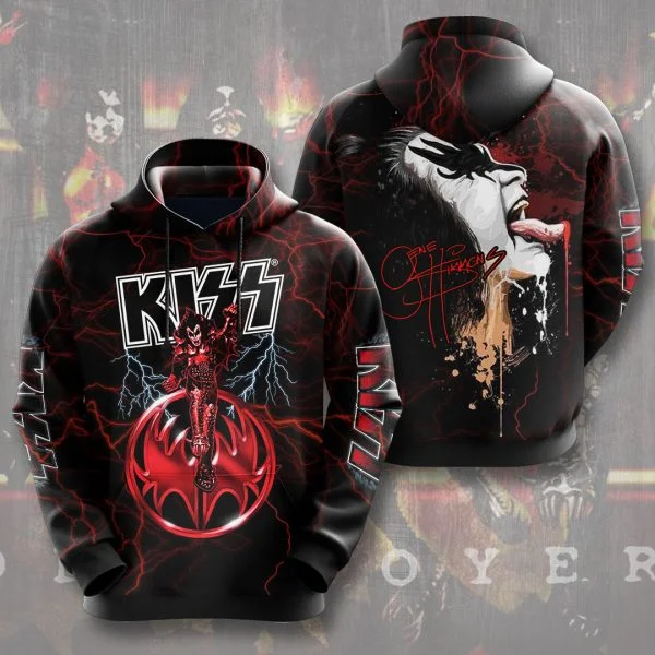 Rocková kapela KISS Hoodies 3D tlač Men Ženy hip hop nadmerne nadmerne pullover s kapucňou módne módne streetwear