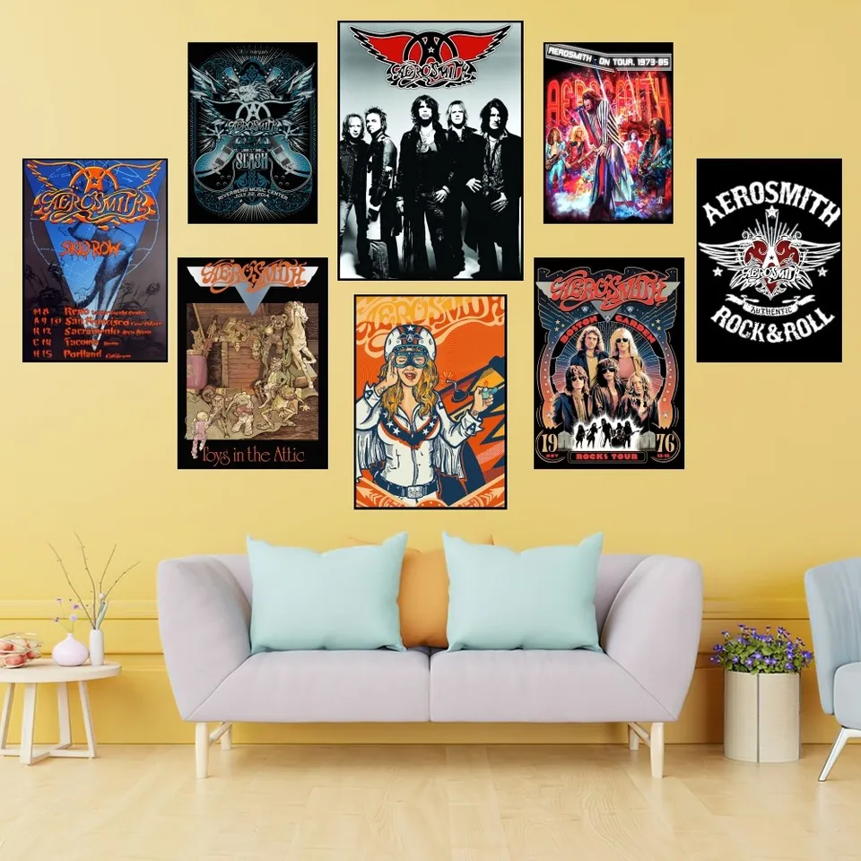 Rocková skupina aerosmith plagát výtlačky nástennej maľby spálňa obýva