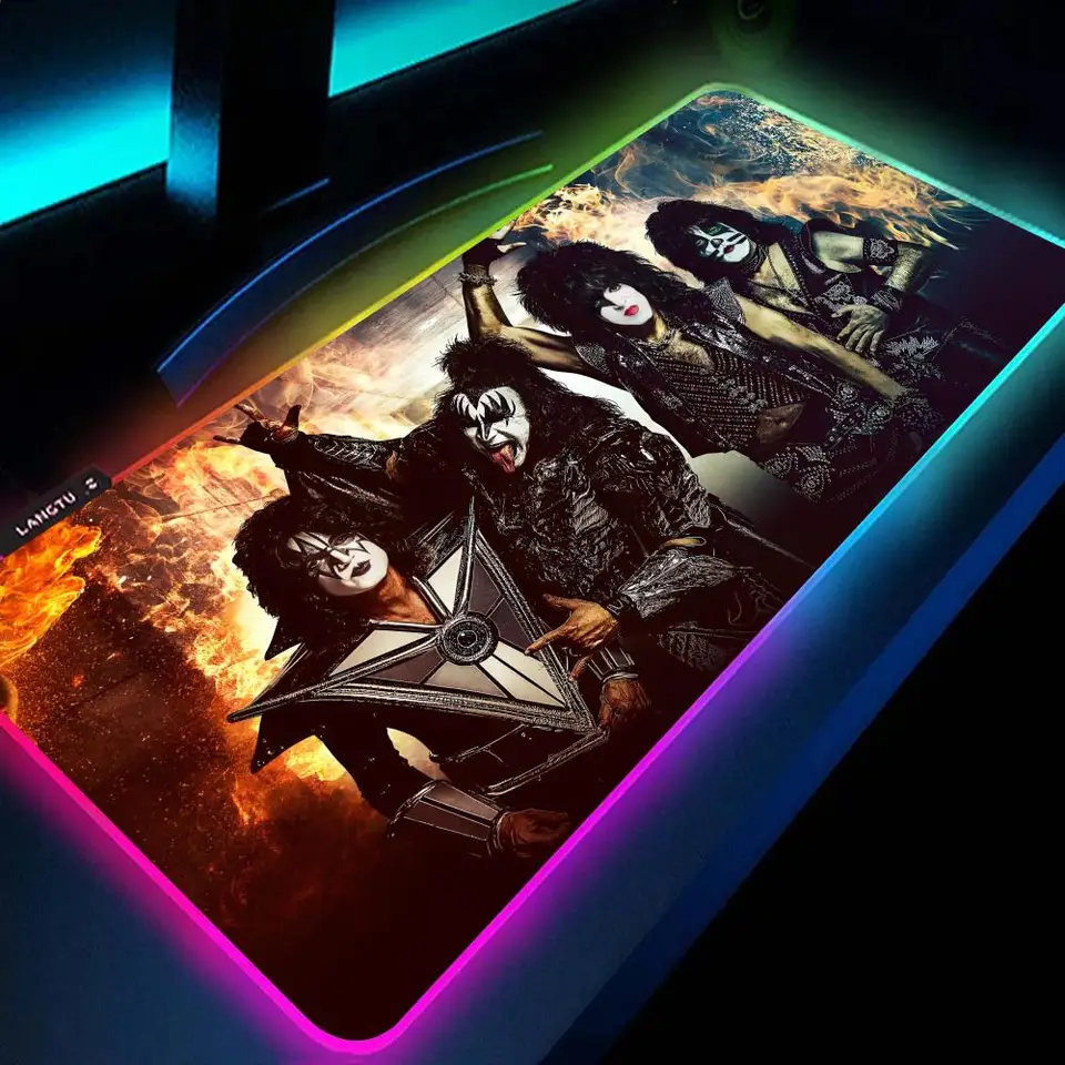 Rockový pás K-kiss-er Maisto MousePad RGB Veľká herná myšacia myš