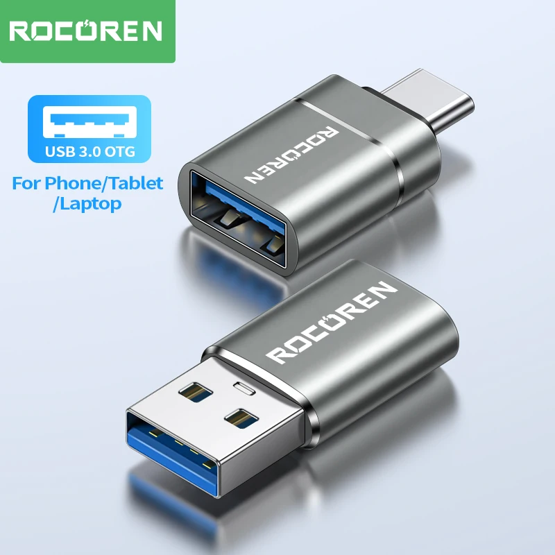Rocoren OTG adaptér USB Type C Muž do USB A 3,0 ženský prevodník pre MacBook Samsung S22 S20 Android Typec USBC OTG Connector