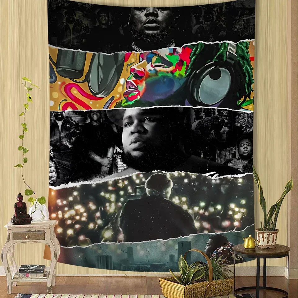 Rod Wave Singer Anime Graf tapestry Bohemian steny tapisérie tapisérie mandala nástenné umenie dekor