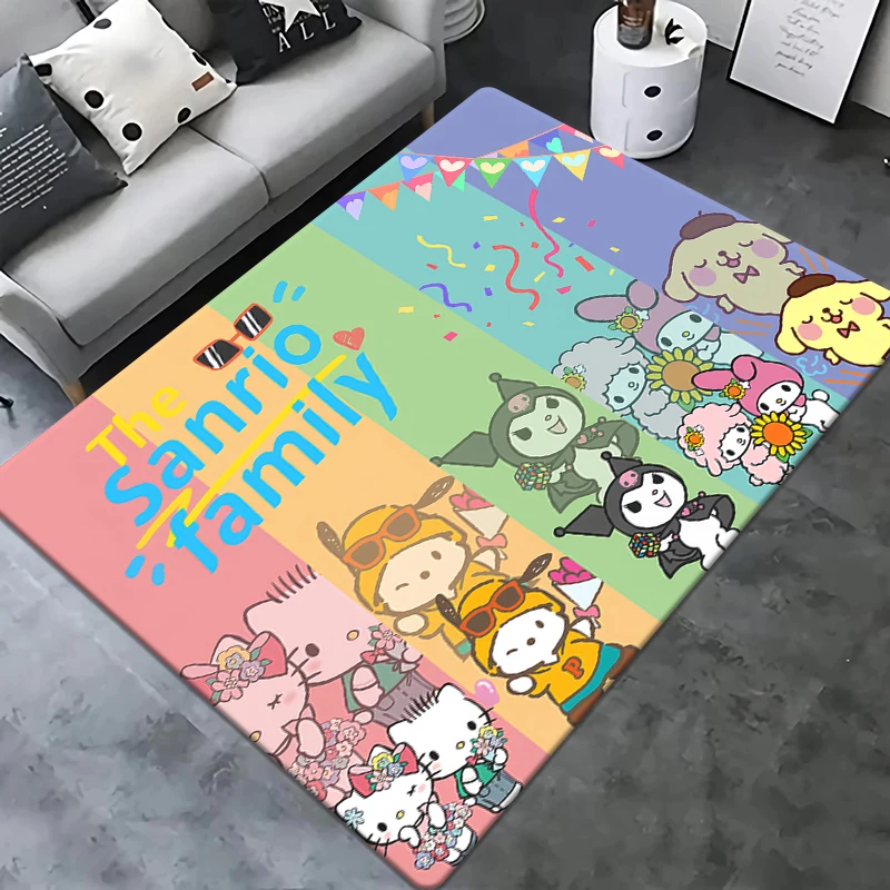 Rodina Sanrio HD vytlačená koberec. Bedroom, kuchyňa, obývacia izba, kancelária, koberec.