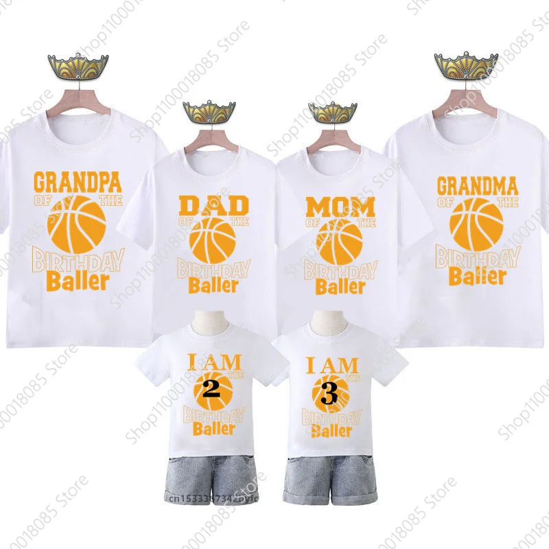 Rodina zodpovedajúci basketbalu Lover Narodeniny číslo 1-9 Tričká Prarodičia Mama otec Bro sis lopta Top je moje narodeninové tričko