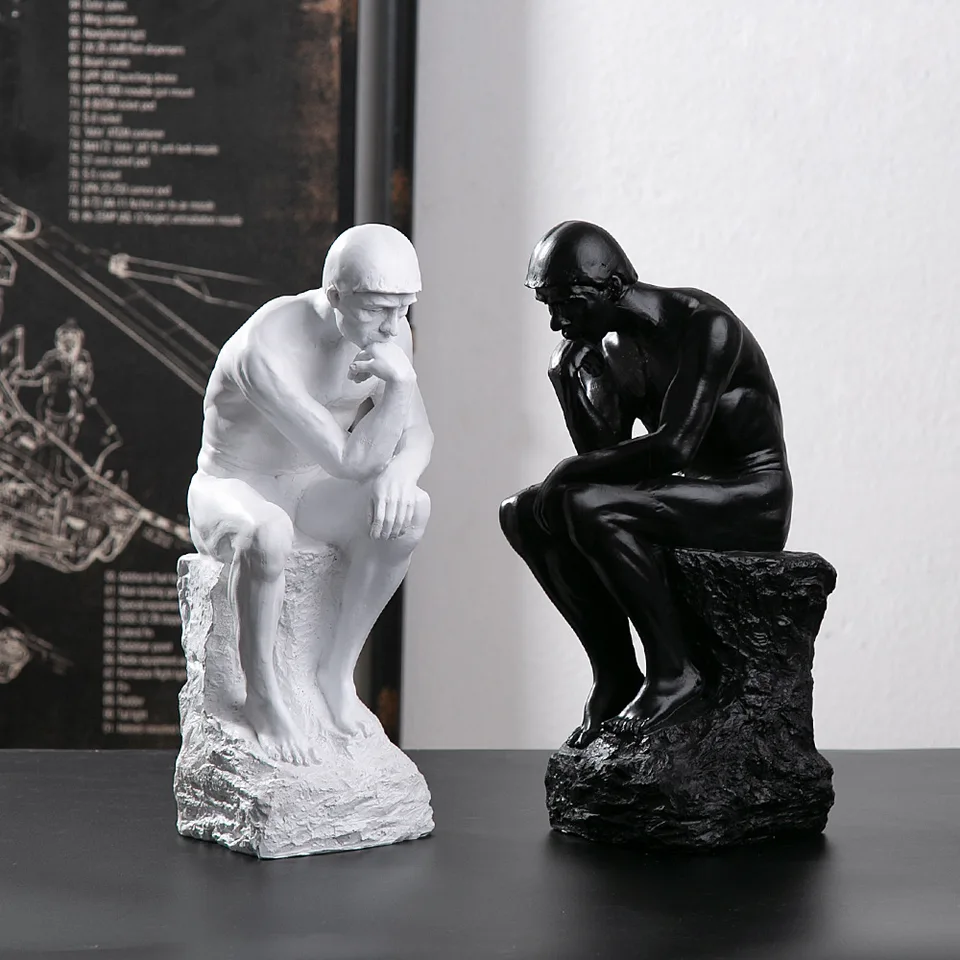 Rodin's The Thinker Socha Resin Creative postava kontemplatora Socha dekora