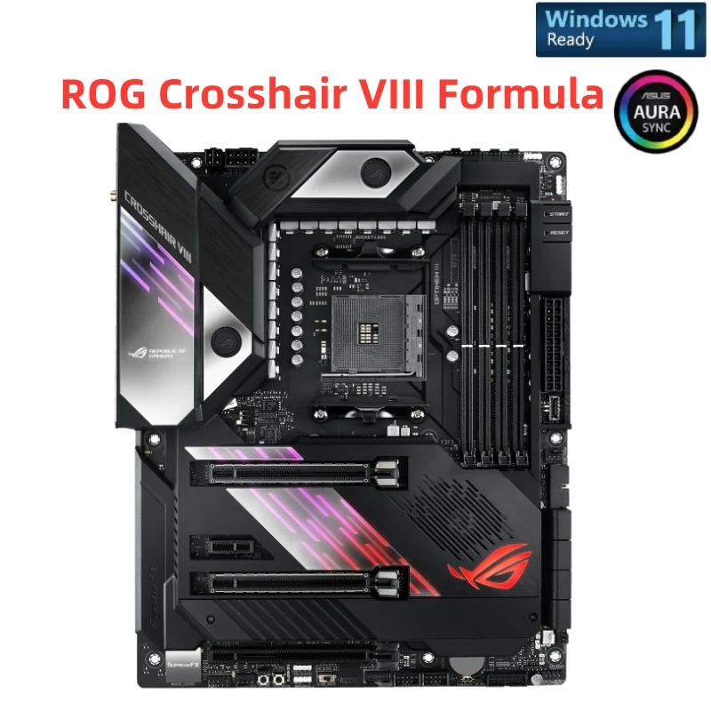 Rog Crosshair VIII Formula Formula 128 GB DDR4 PCIE 4.0 AMD X570 ATX ROG HADINGA HADINA pre AMD RYZEN 5000/4000 CPU série CPU