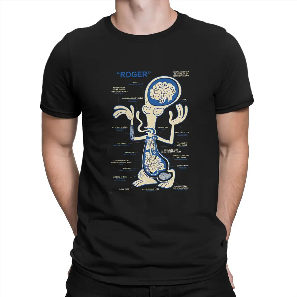 Roger mimozemské tričko pre mužské mimozemské odevy ufo módne polyester tričko mäkké