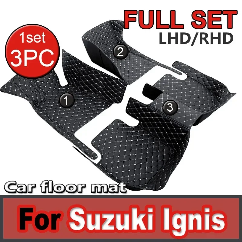 Rohože pre auto pre suzuki ignis MF 2016 2017 2018 2019 kožená podlahová podlaha odolné koberce koberce sada kobercov set car doplnky interiérové ​​diely