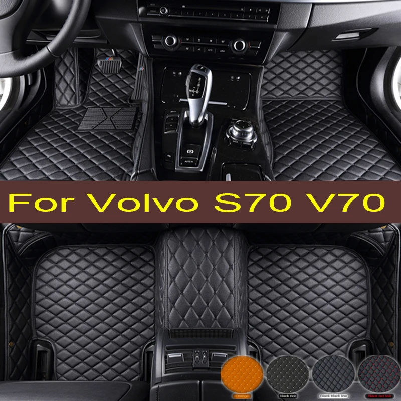 Rohože pre vozidlá pre Volvo S70 V70 XC 1997 ~ 2000 Koberec proti špinavej podložke Auto interiérové ​​diely odolné kožené podlahové podlahové kobercové koberec