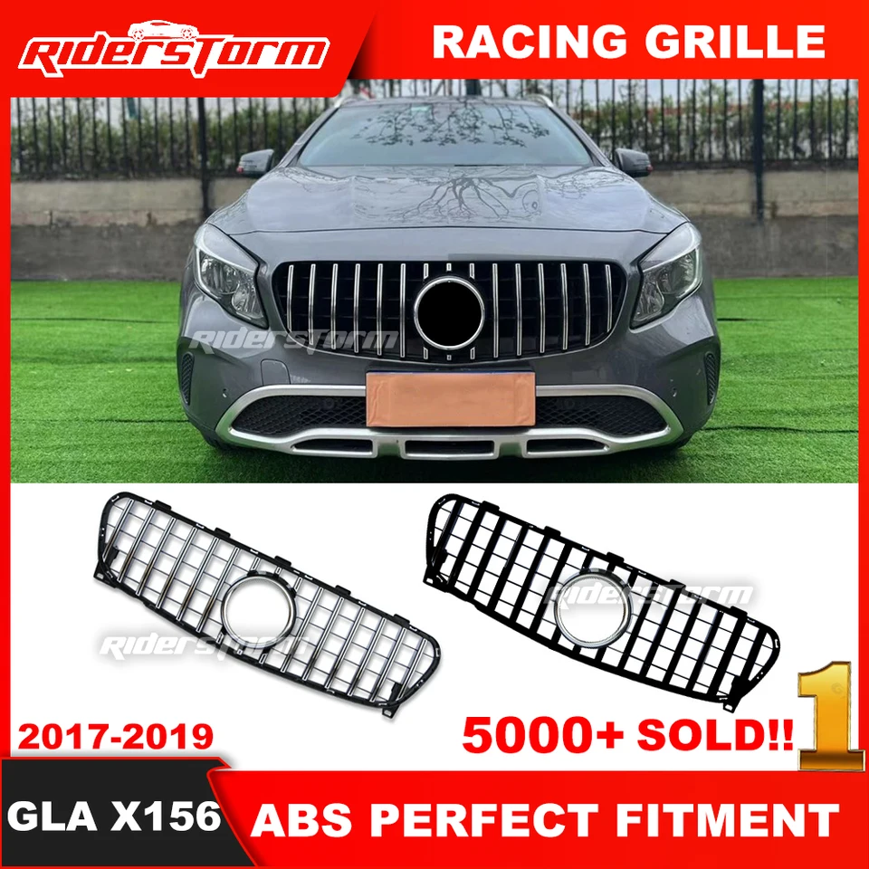 Rok 2017 2018 Front Mesh Gril W156 GT mriežka pre GLA triedy X156 GT GLAL GLA45 Štýl pre Mercede GLA180 GLA250 Diamond Grille Grille