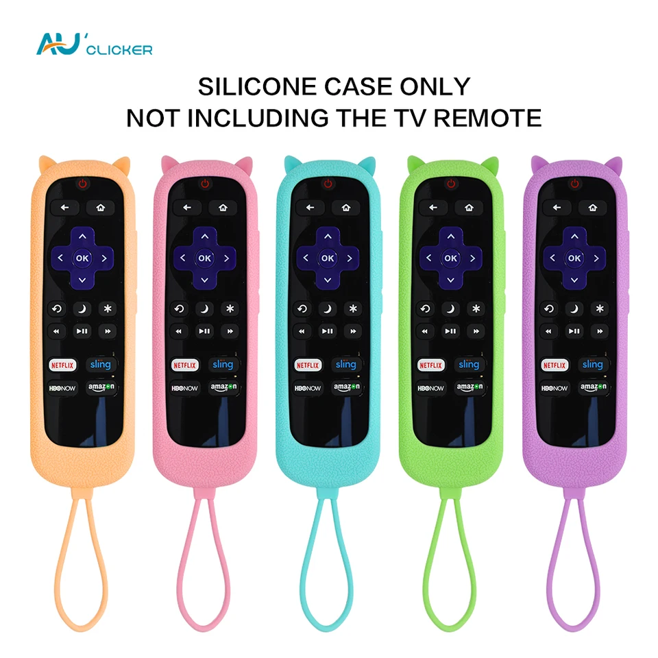 Roku diaľkový kryt pre TCL Roku TV Paraping Stick Express Silikone Ochranná univerzálna náhradná rukávová koža Glow v tme