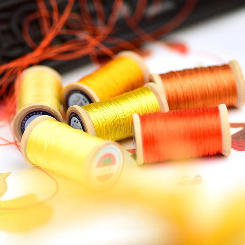 ROL s 0,3 mm polyamidovými vláknami Ručne tkané vyšívané vlákno LINE 50 m vysoká pevnosť 3 pramene vlákno žltá