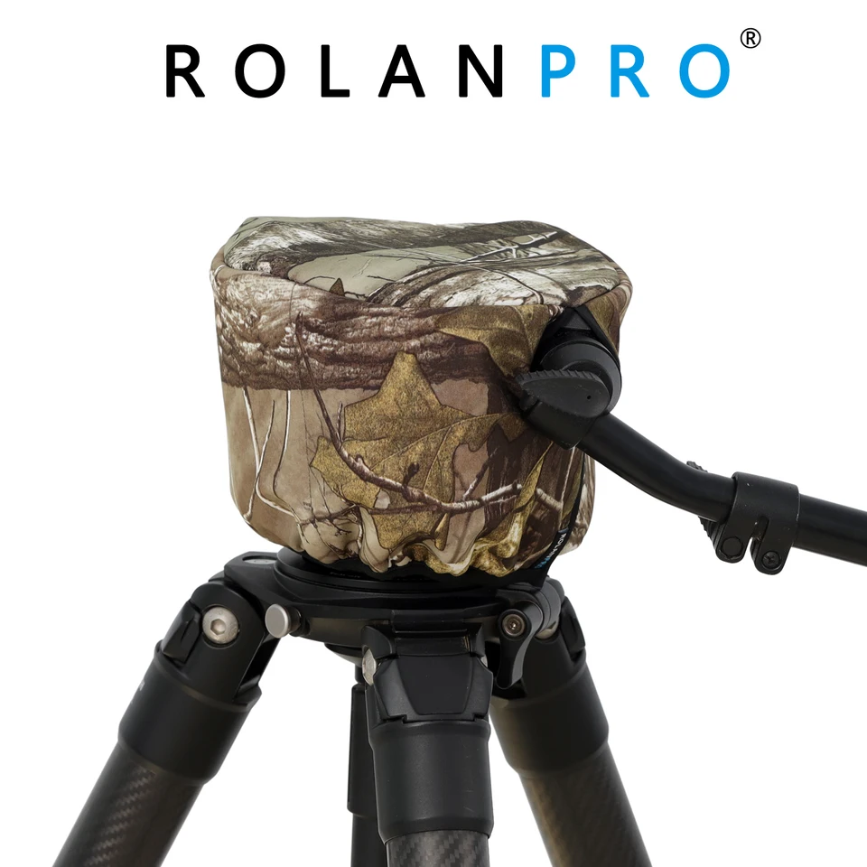 Rolanpro dažďový pokrývka Rainsote Caat Cast Coat pre Manfrotto 504HD 502HD tekutina hlava Hydraulická hlava statívu