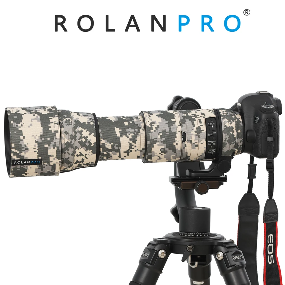 ROLANPRO LEN MAMUFLAGE CAUR RAIN Cover pre Sigma 150-600 mm F5-6.3 DG OS HSM Contemporary (AF verzia) Puzdro na rukávy objektívov