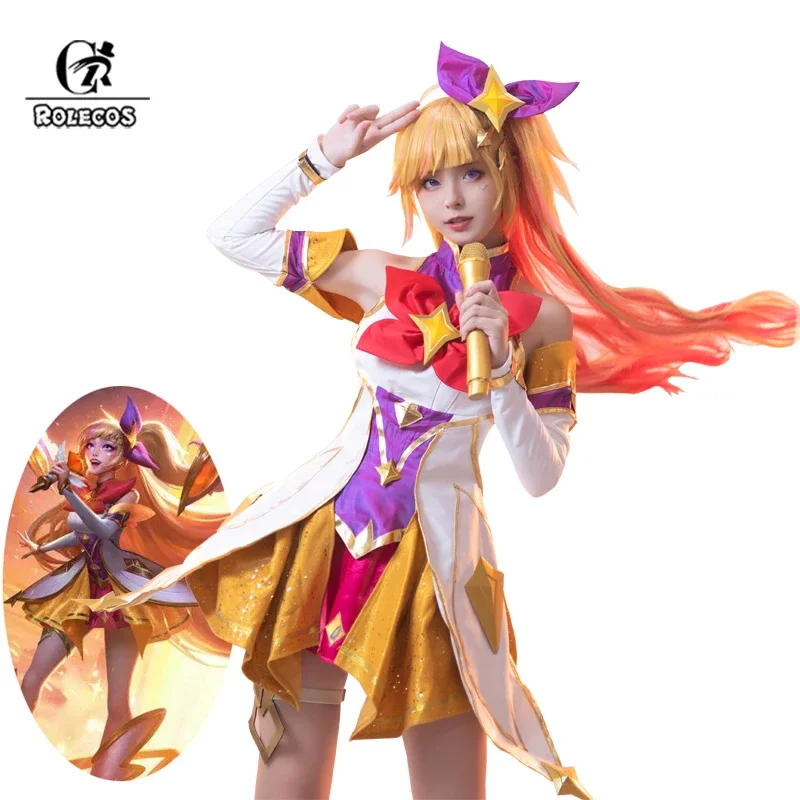 Rolecos lol Star Guardian Seraphine Cosplay kostým Game lol Seraphine Cosplay outfit Halloween Dám