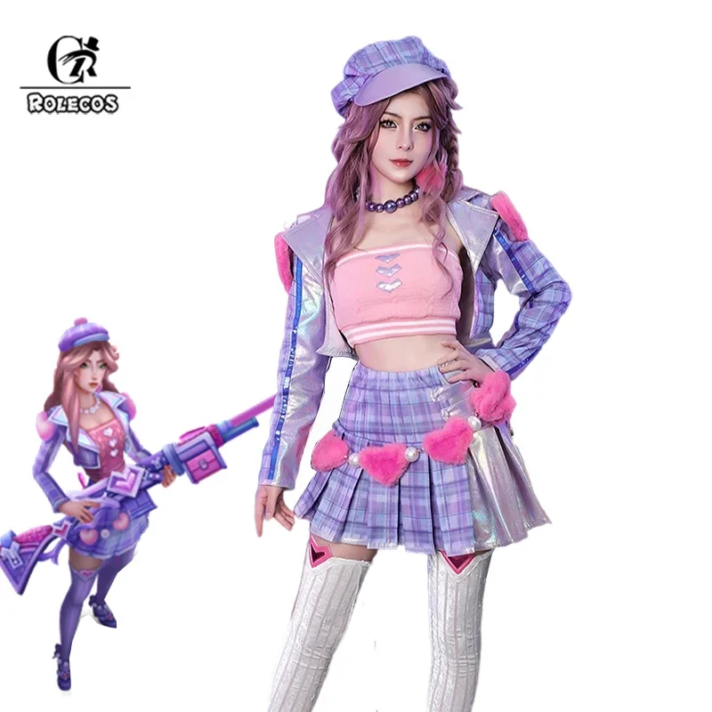 ROLECOS lol zármutok a srdce Caitlyn Cosplay kostým lol Valentín Nové pokožky Dámske dám