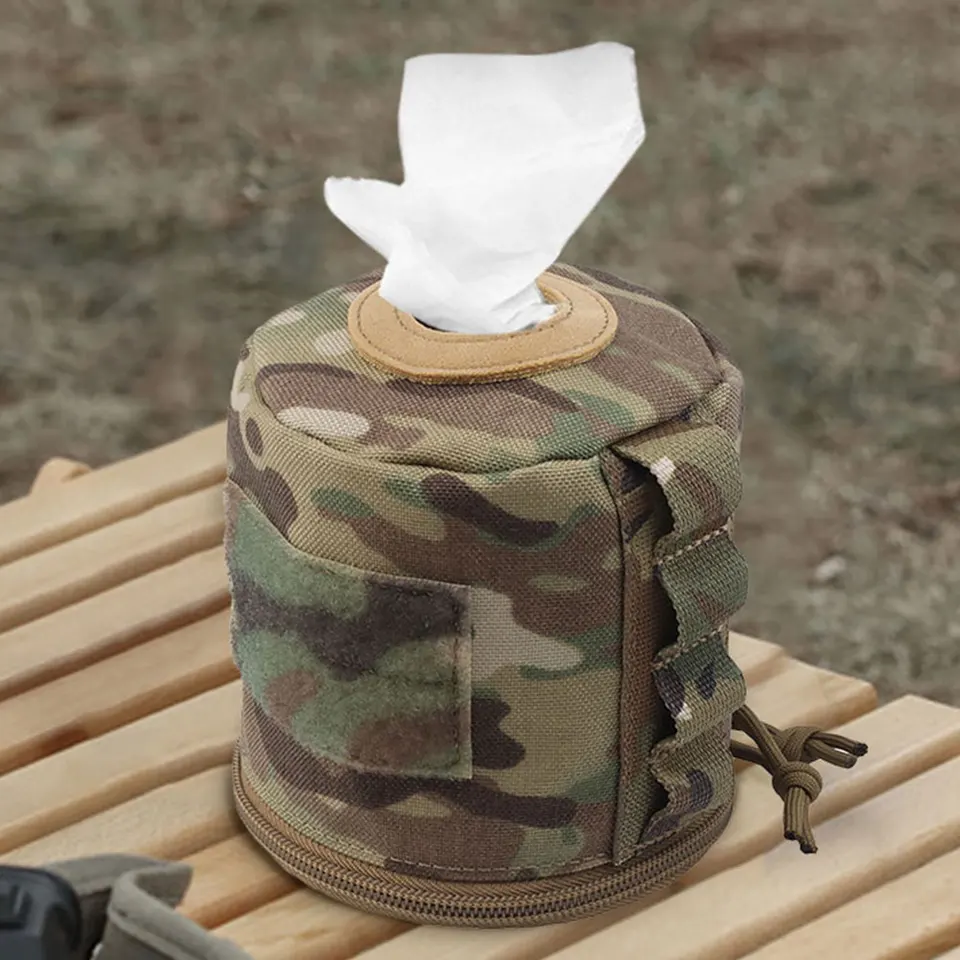 Roll papier držiak vrecko na zavesenie toaletného papiera kemping kempingové utierky Tkanivové nádoby