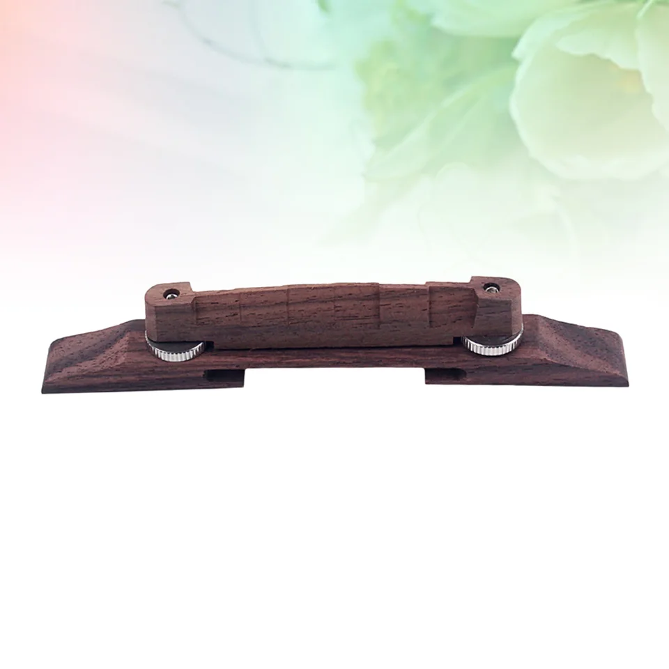 Roller Saddle Bridge Arch doska Rosewood Guitar Bridge Floating Bridge pre basový gitarový hudobný nástroj Go106 Brown