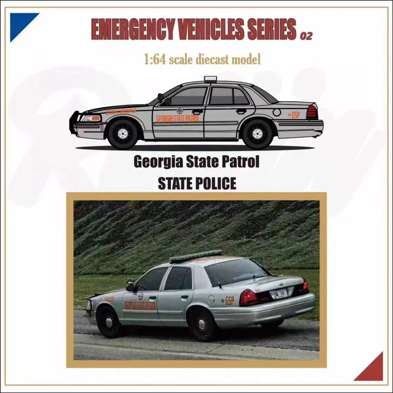 Rollin 1:64 Ford CV Interceptor Crown Victoria Emergency Series Series zliatiny automobilu