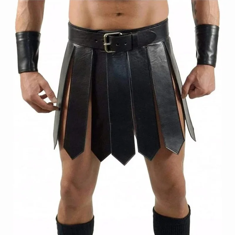 Roman Gladiator Legion Leather Battle sukňa kilt larp ťažký