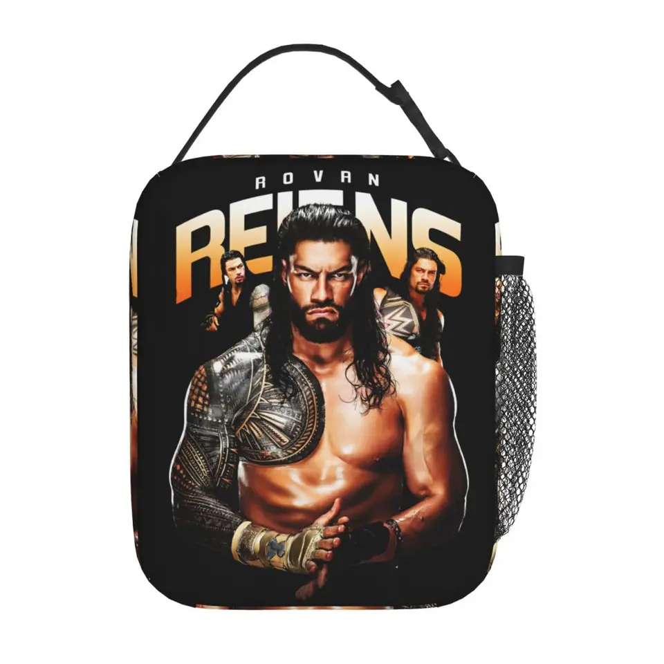 Roman Reigns Wrestling Winner Champion Izolované obedové tašky na obed s potravinami Neprestragterový chladič Thermal Bento Box pre školskú kanceláriu