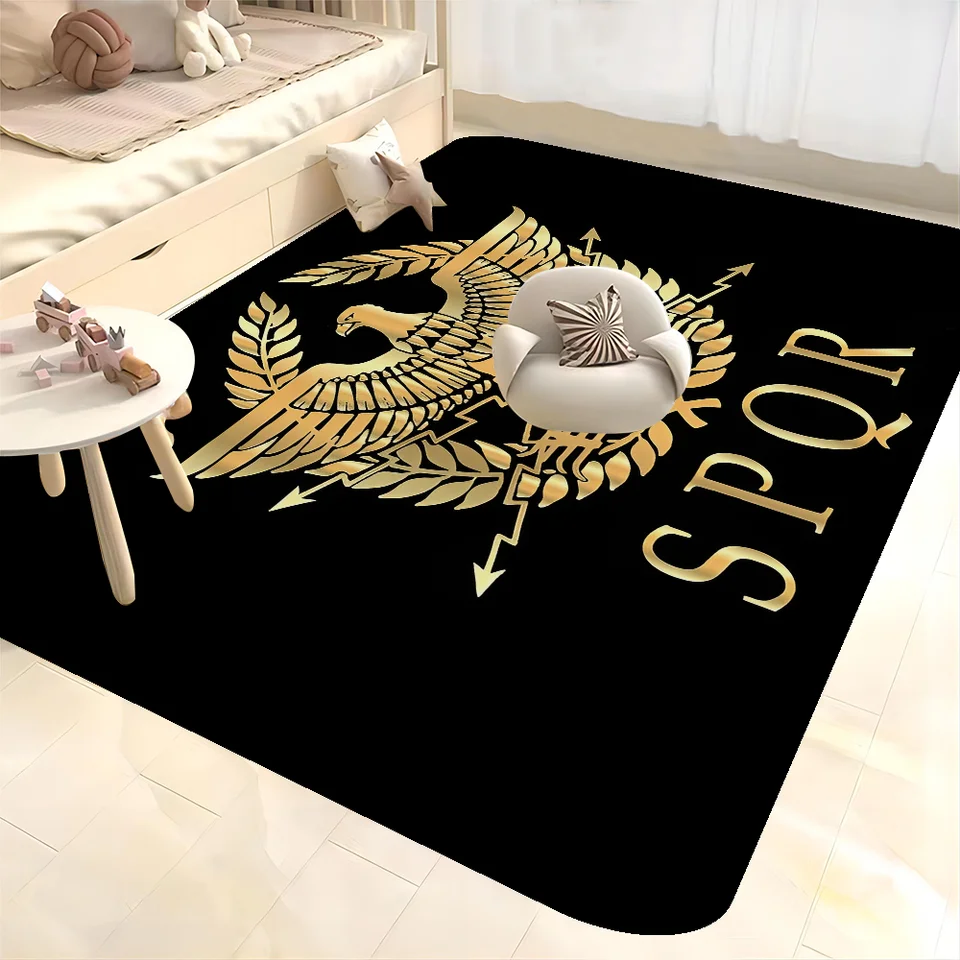 Roman SPQR Vytlačené dlhé koberce Lacnejšie protišmykové moderné koberce Balkón